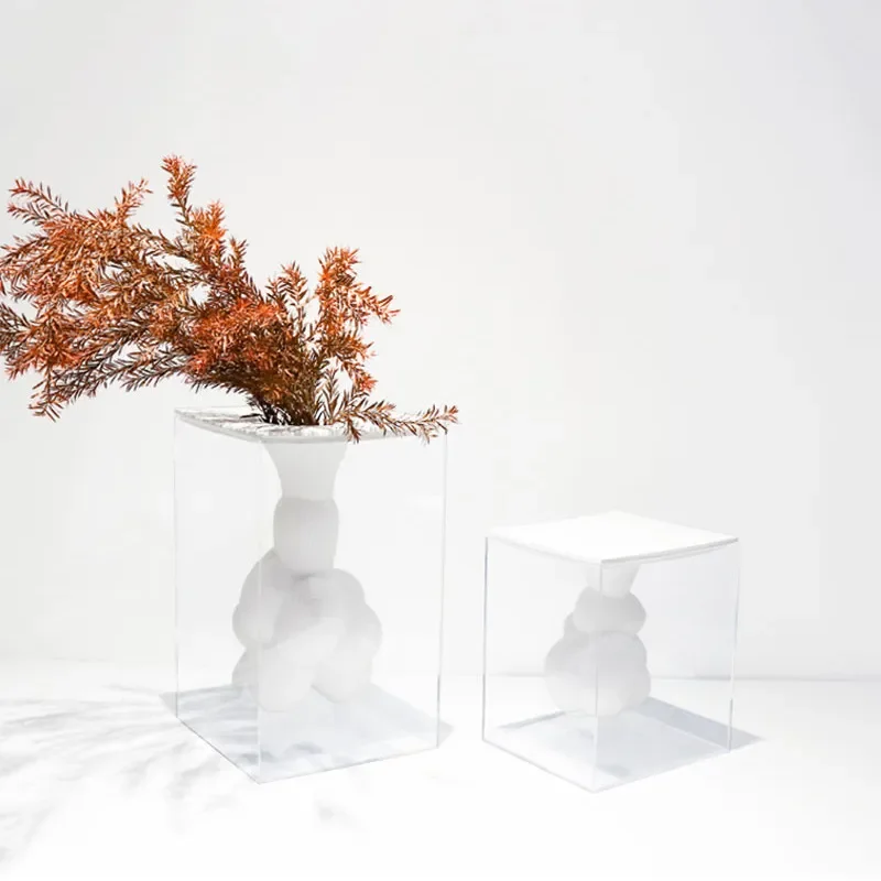 Modern minimalist art abstract mushroom cloud large vase model room bedroom living room cloakroom flower arrangement soft