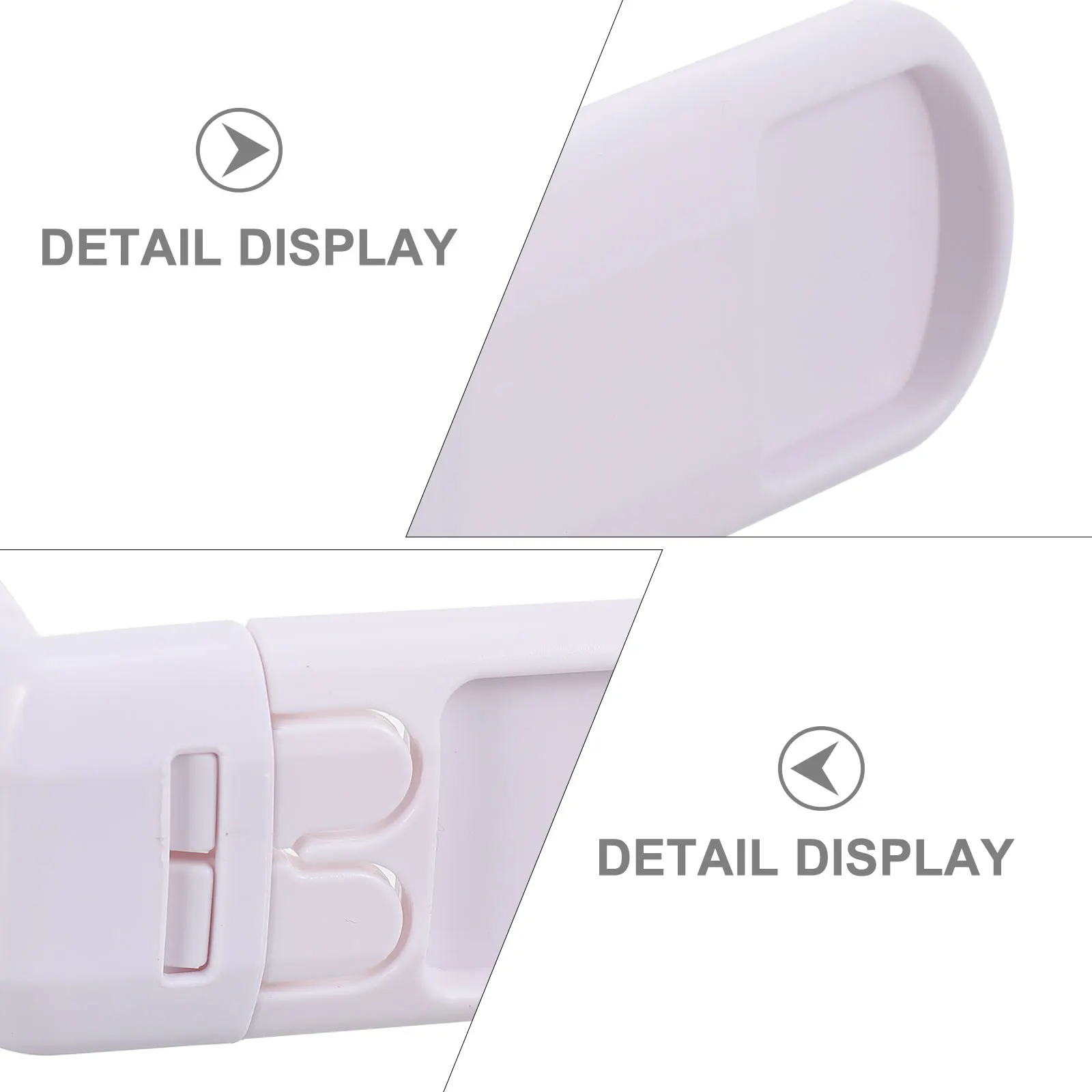 

10pcs Baby Safety Lock Kids Drawer Anti Pinch Cabinet Double Button Childproof Latch Home Office School Plastic
