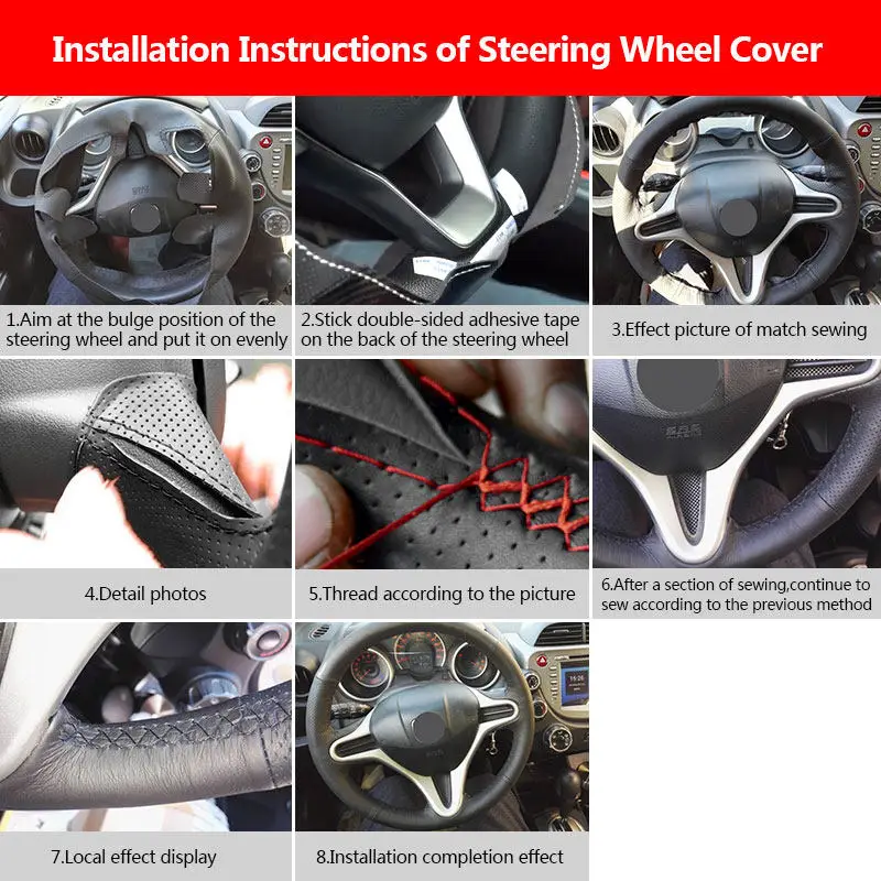 Braids on Car Steering Wheel For Renault Megane 2 2003-2008 Kangoo 2008 Scenic 2 2003-2009 Steering Wheel Black Leather Cover