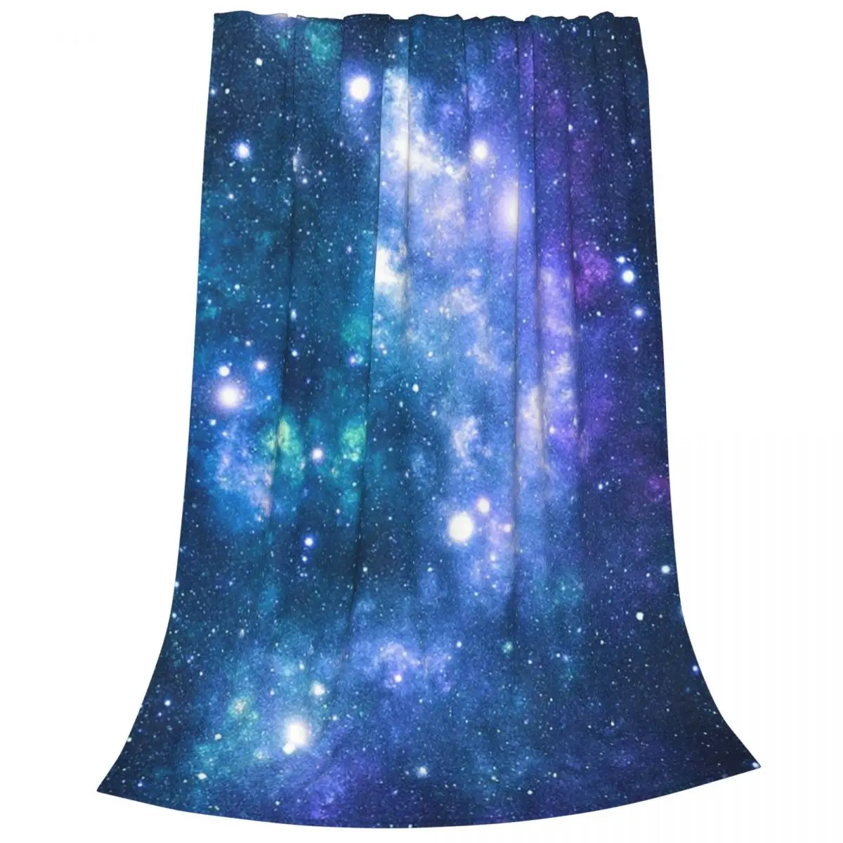 Turquoise Teal Purple Galaxy Nebula Blankets Flannel Lightweight Sofa Throw Blankets For Home Bedroom Office Throws Bedspread