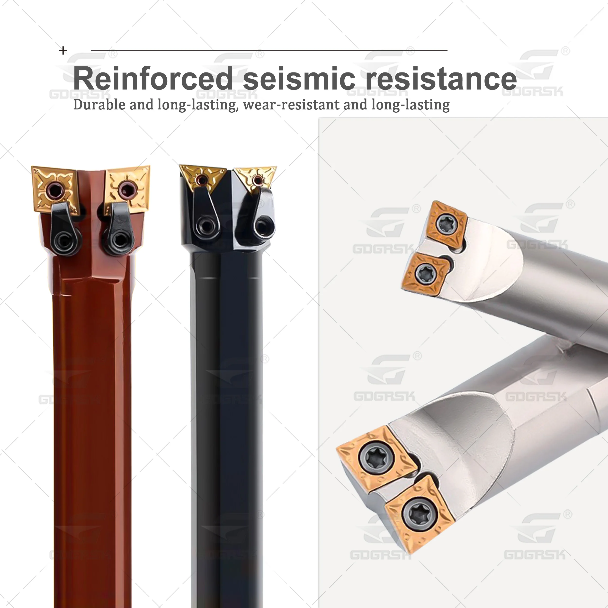 1PCS CNC Machining Center Double Head Spring Steel Turning Holder S16Q-SCLCR06L D40S-MW08N Outer Circular Inner Hole Cutter Rod