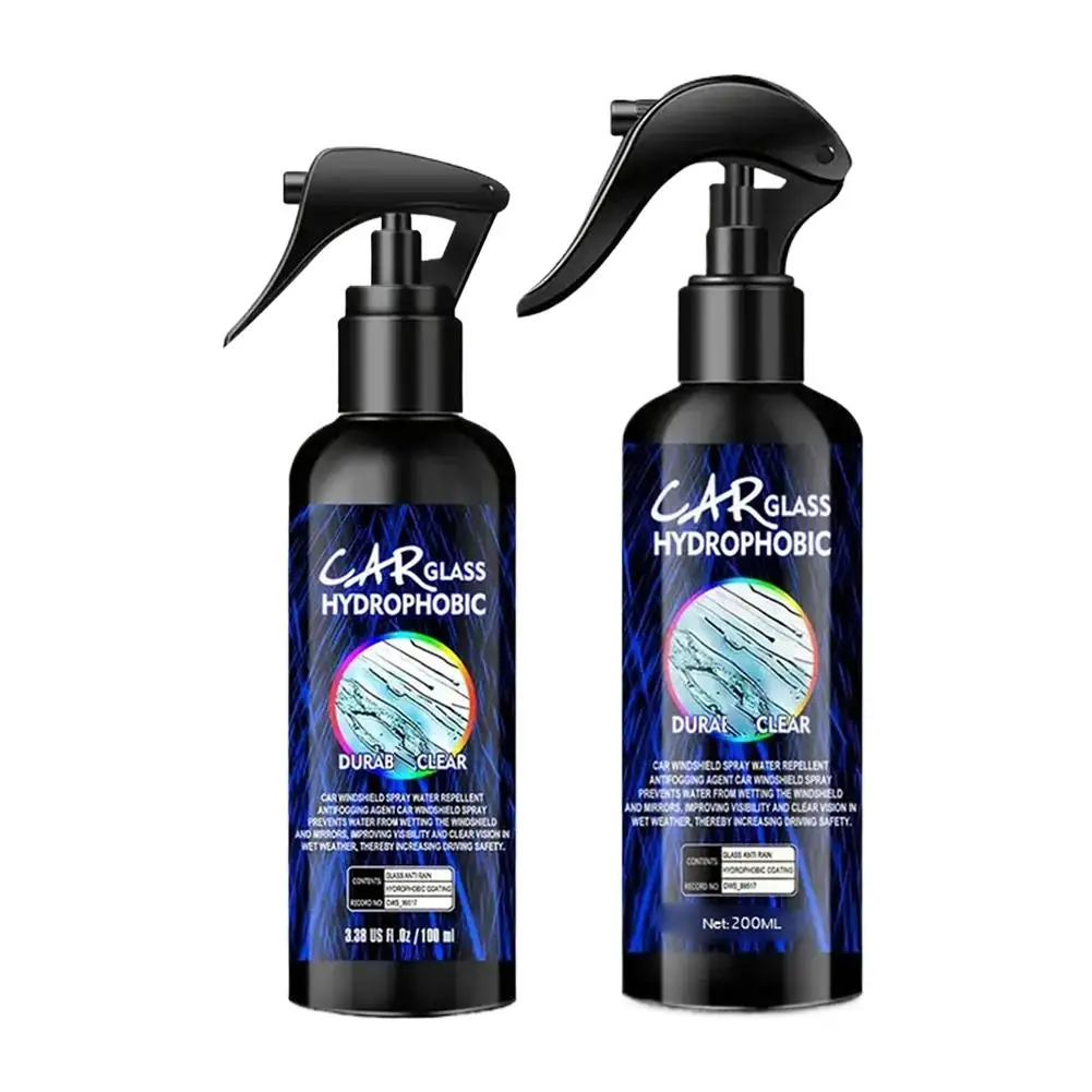 100/200ml Cars Glass Anti-Rain Spray Auto Water repellent Coating Agent Waterproof Rainproof Anti-fog Glass Cleaner
