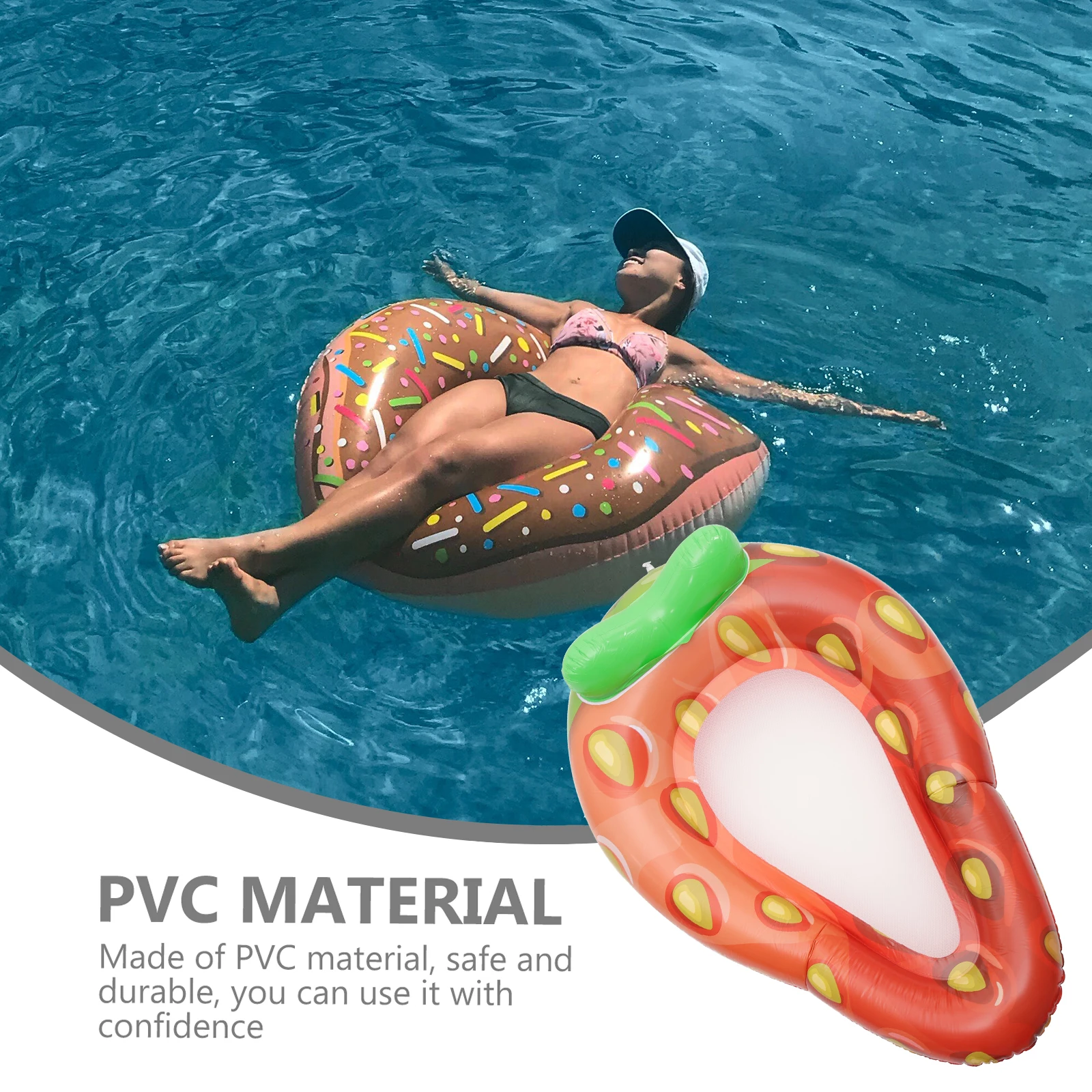 大人用インフレータブルプールフロート 厚手PVCスイミングリクライナー 快適な水上フローティングクッション 夏の楽しいパーティー装飾プール