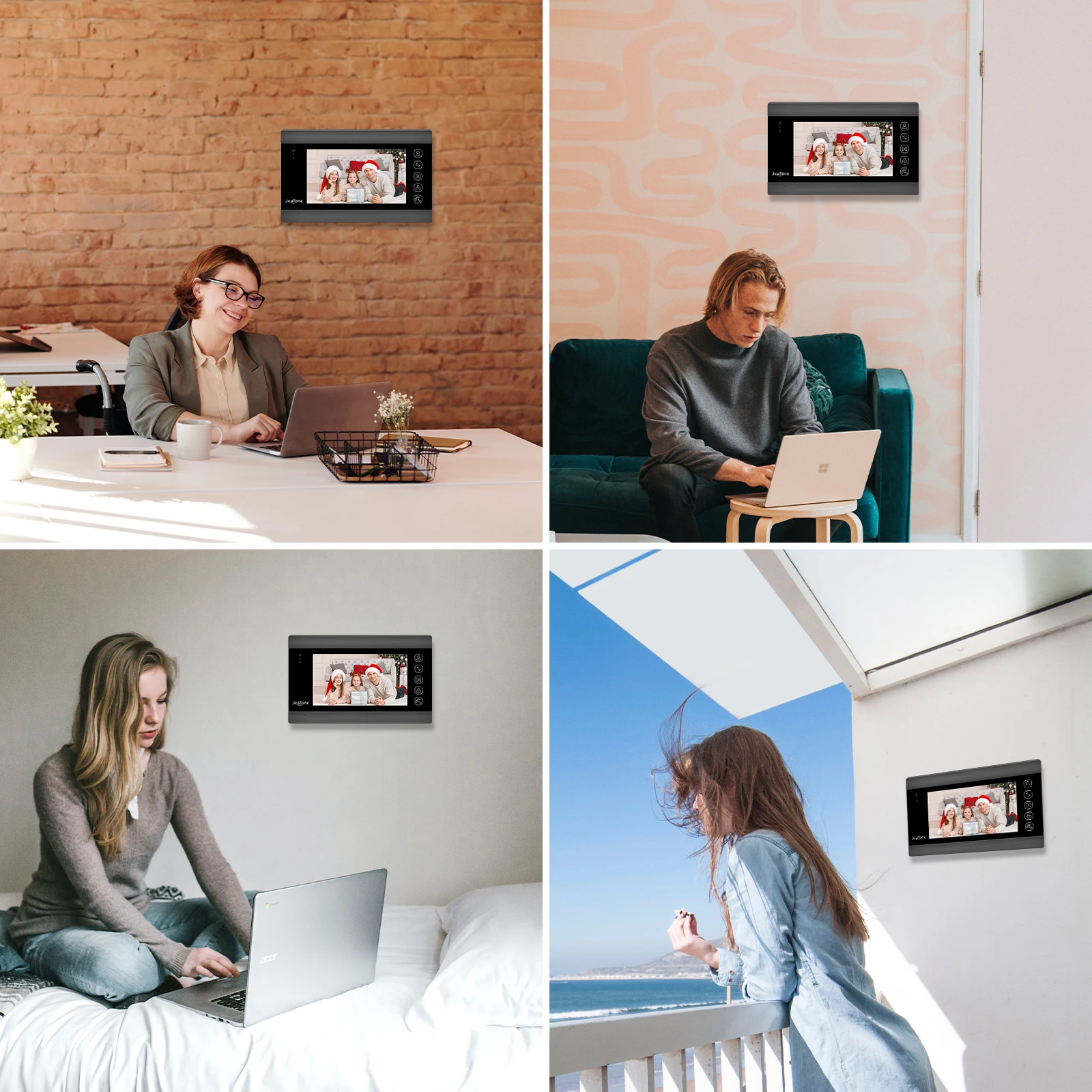 Jeatone Wifi Video Intercom Systeem Voor Thuis 7 Inch Smart Touchscreen Met Tuya Remote Intercom In Prive-House Appartement