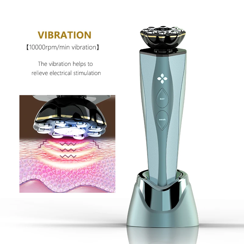 EMS 3MHz Ultrasonic  Electroporation   Beauty Massager Jawline Lifting Firming Skin Tightening & Brightening Device