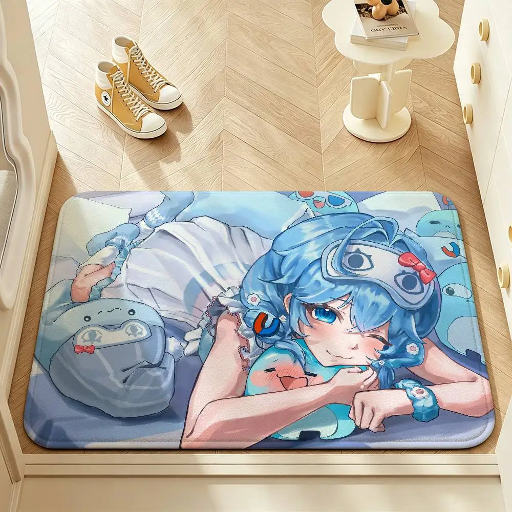 K-Kawaii S-StelLive A-Arahashi T-Tabi Soft Comfortable Short Plush Rug mat Anti‑Slip Floor Mat Machine Washable Home Decor