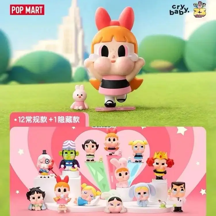 

POP MART CRYBABY X Powerpuff Girls Series слепая коробка игрушки Guess Bag Mystery Box Mistery украшение для рабочего стола фигурка