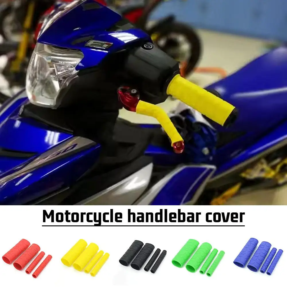 Universal Motorcycle Handlebar Grip Brake Clutches Brake Protector Soft Handle Silicone Cover Rubber Lever Sleeve Bar A5c0