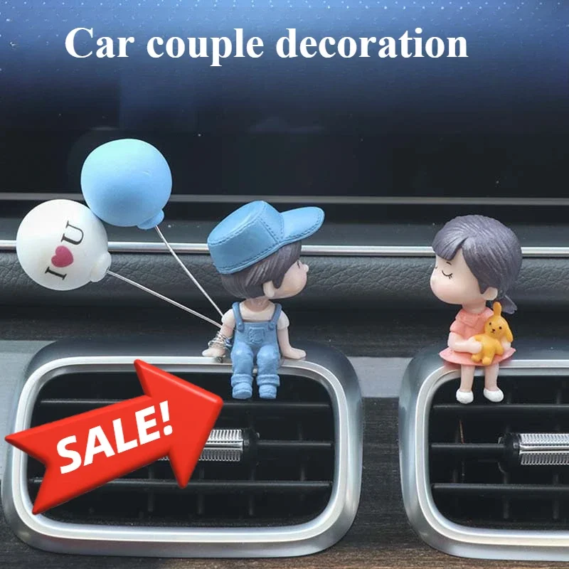 1pc Car Decoration Cute Cartoon Couples Action Car Dashboard Decorations  Cute Lovely Kiss  Cute Ornaments cars accessories
