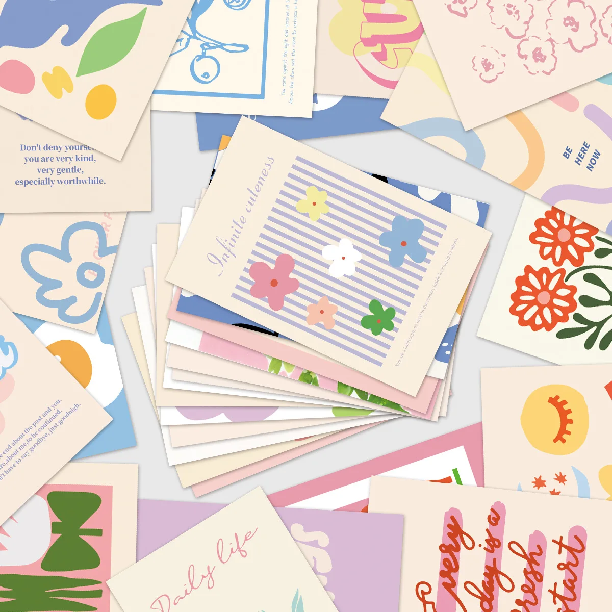 《30 text-decorated cards》30 Typography Art Word Design Decorative Cards for Journaling Gift Wrapping and  Inspiration