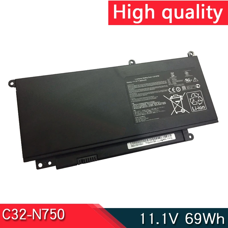 НОВЫЙ C32-N750 11,1 В 69 Втч аккумулятор для ноутбука ASUS N750 N750J N750JK N750JV N750Y47JK-SL N750Y47JV-SL серии НОВЫЙ C32-N750 11,1 В 69 Втч аккумулятор для ноутбука ASUS N750 N750J N750JK N750JV N750Y47JK-SL N750Y47JV-SL серии