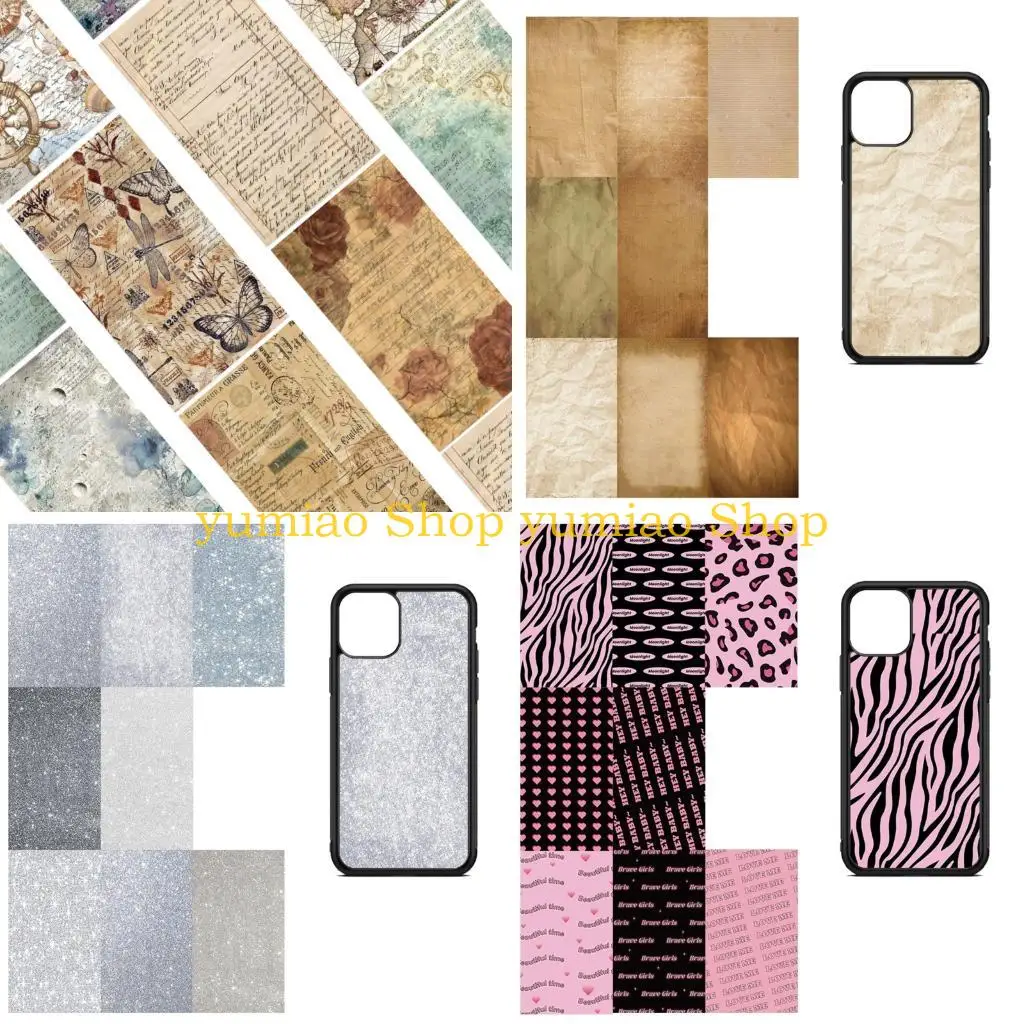 587B 8pcs Quick Release PVC Phones Decoration Stickers Featuring Easy Application & Environmental Friendliness for Girl