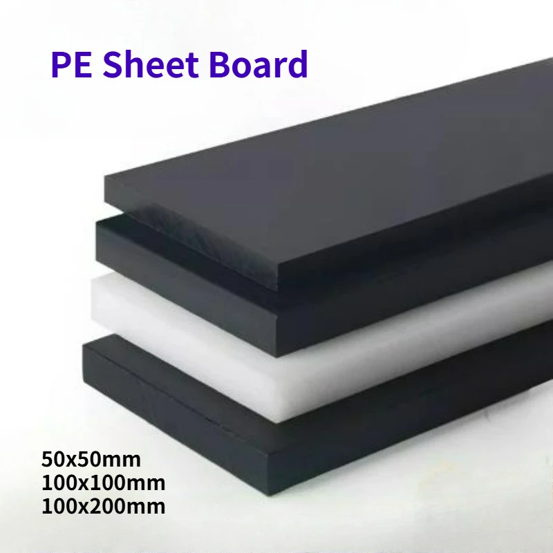 

1/2/5pcs 50x50mm~100x200mm HDPE Board Wear Resistant Black PE Plate Polyethylene Pad Handmade Model Plastic Board Thick 2mm-30mm