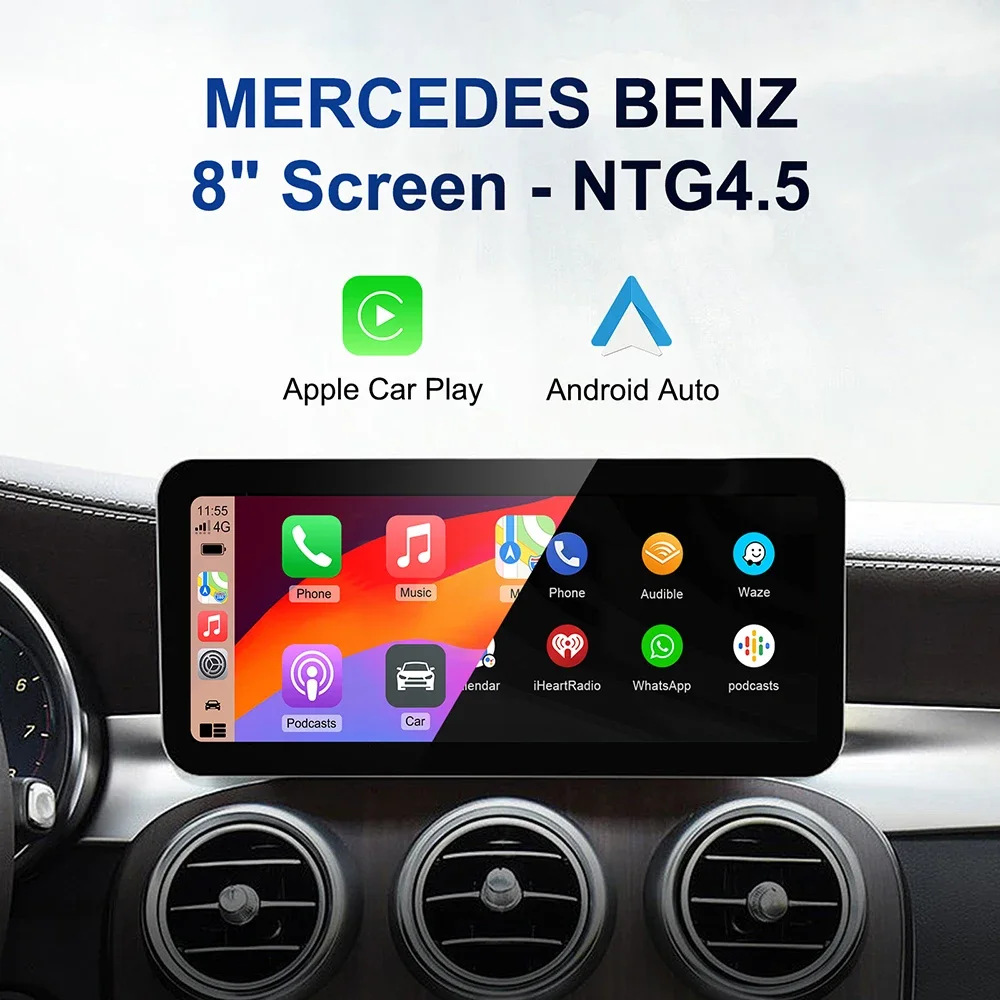 Wireless Carplay Suitable For Benz A B C E CLA GLA GLK ML Sprinter NTG4.5 Becker Module Android Auto Navigation