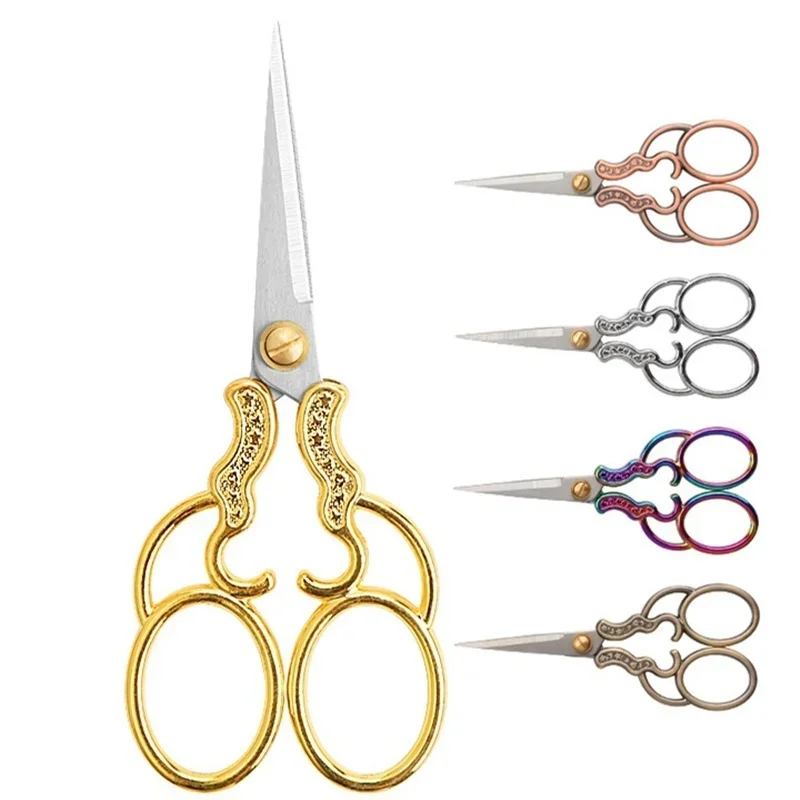 Professional Stainless Steel Sewing Scissors Vintage Embroidery Scissors Craft Tailor Scissor Styling Thread Scissor Yarn Shears