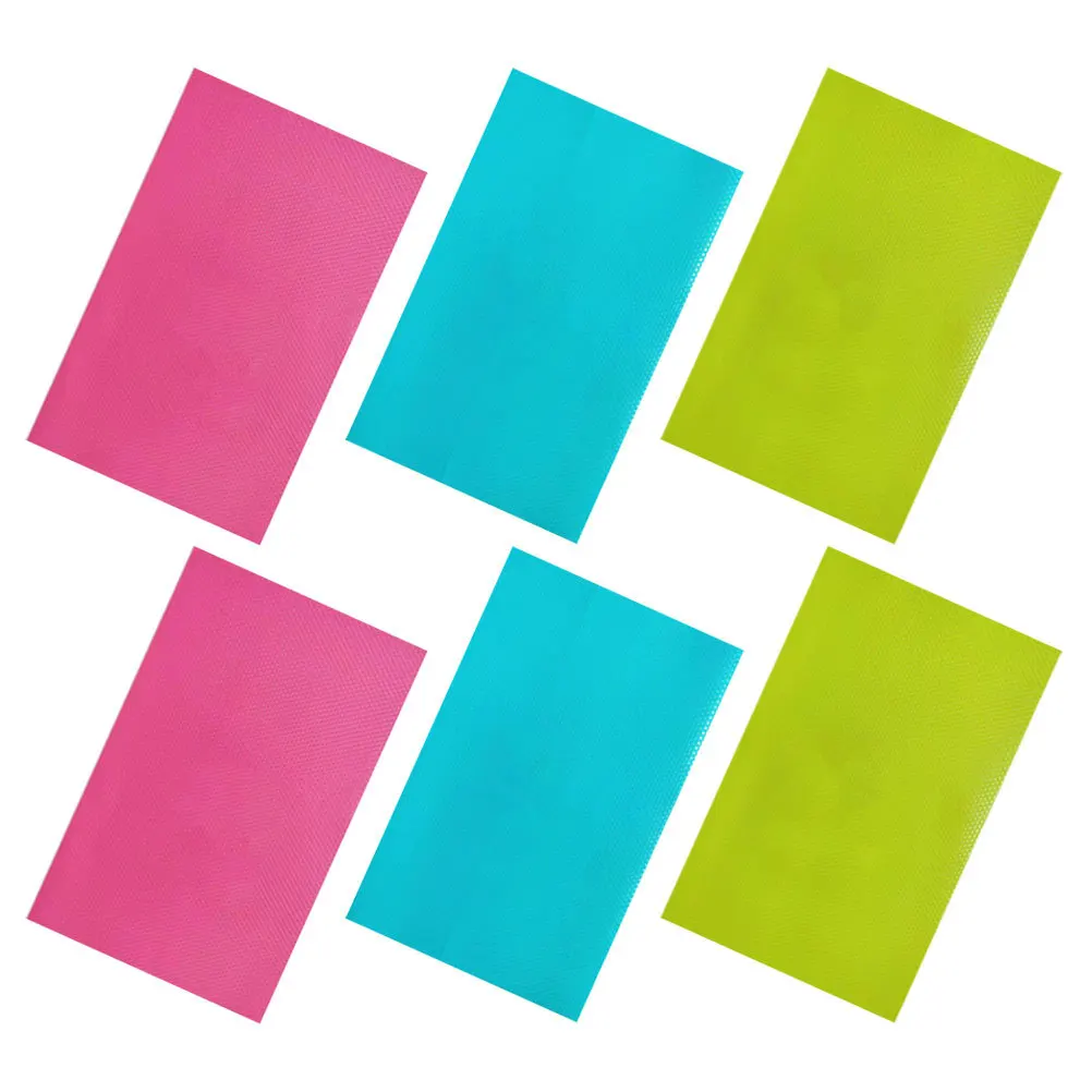 

6Pcs Non-Slip Fridge Shelf Liners Refrigerator Mats Multi-Functional Kitchen Drawer Cabinet Liner Anti-Skid Protective Mat