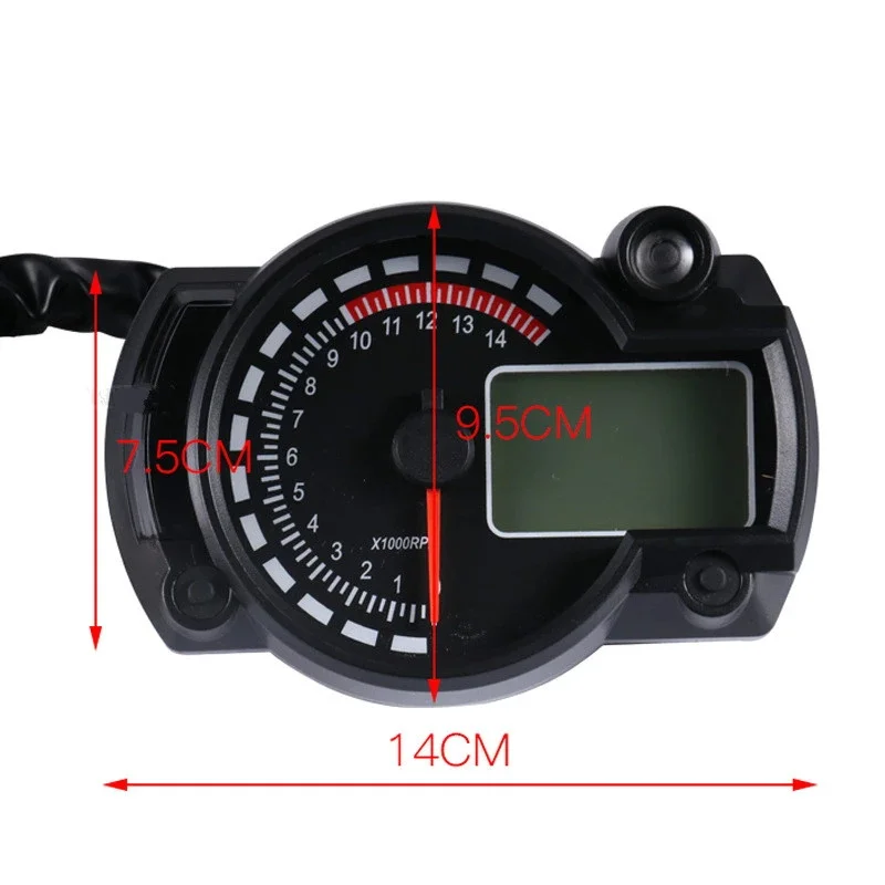 

Universal LCD Motorcycle RX2N Odometer Speedometer Meter Instrument Adjustable MAX 299KM/H Digital LCD Display Speedometer