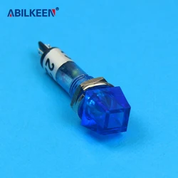 ABILKEEN 다양한 색상 LED 표시기 플라스틱 조명, 조리개 12V, 220V, 10mm