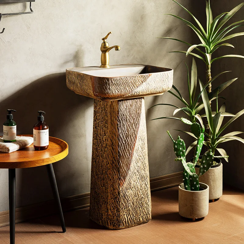 Washbasin Garden washbasin Vertical column type washbasin Retro column basin Outdoor washing basin