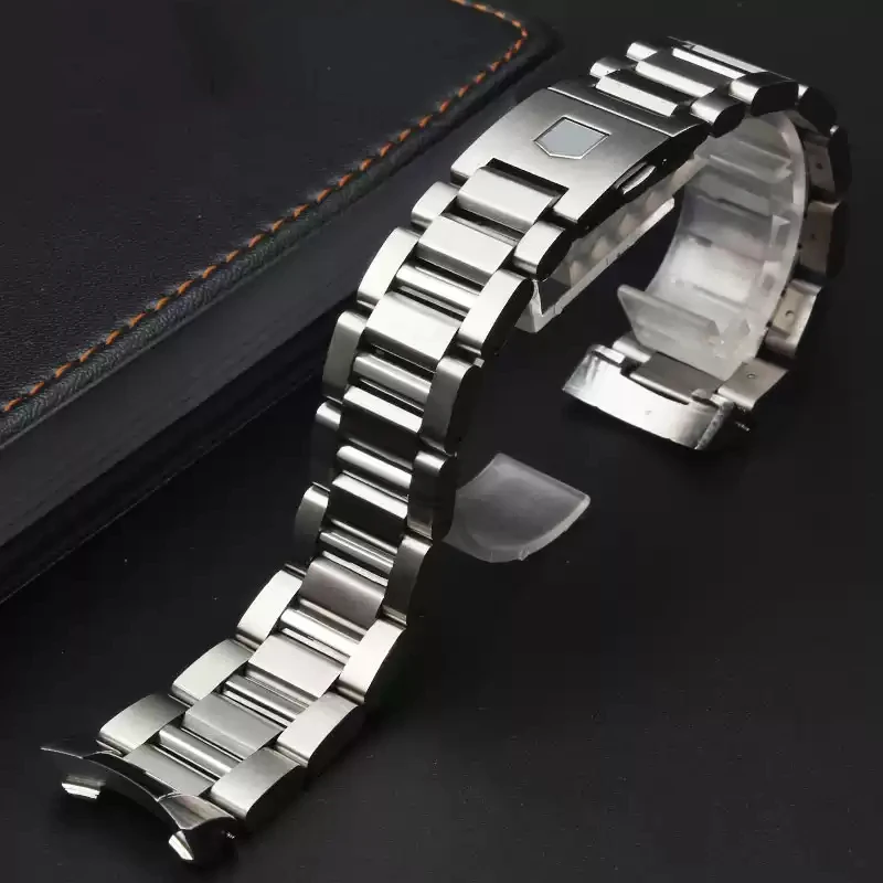 22mm Solid Stainless Steel Watchband For Tag Heuer Carrera CBN2A1D Competitive Potential WAY201S Series  Male Watch Strap