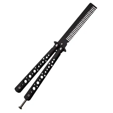 Folding Butterfly Knife Trainer Stainless Steel Pocket Practice Training Uncut Tool for Outdoor Games Hand Movements