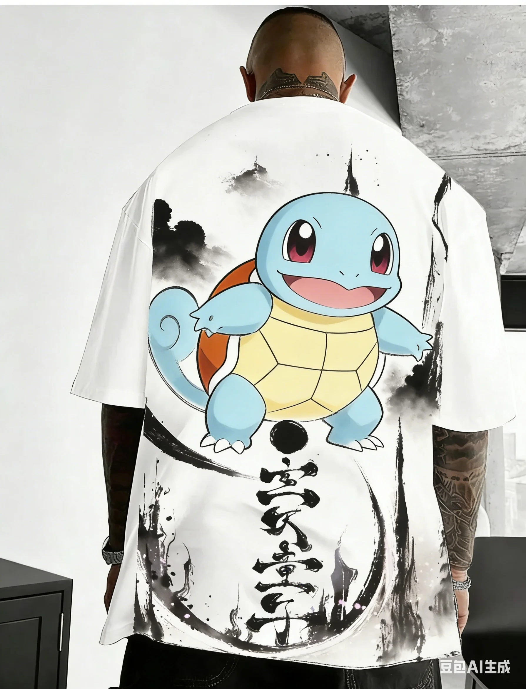 

Элитная футболка с принтом в стиле покемонов, со спущенным плечом, уникальный дизайн, универсальная, свободного кроя, стройнящая фигуру