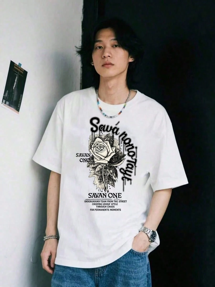 Men's Summer Printed Short-Sleeve T-Shirt, Multifunctional Sports Casual Short-Sleeve Top