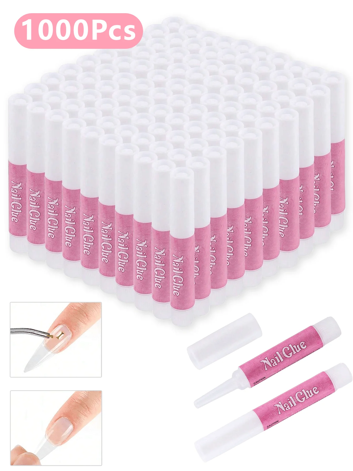 Paquete de 10 pegamentos para uñas súper fuertes para uñas acrílicas, pegamento para uñas de larga duración para uñas postizas, reparación de uñas rotas, 0,07 oz