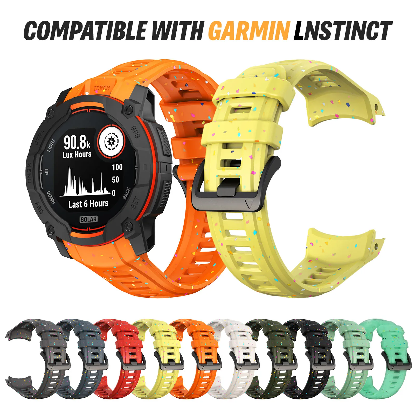 Quick Fit 26mm 22mm Watch Strap For Garmin Instinct 3 Solar/AMOLED 45mm 50mm Bracelet Replacement Silicone Band Accessories