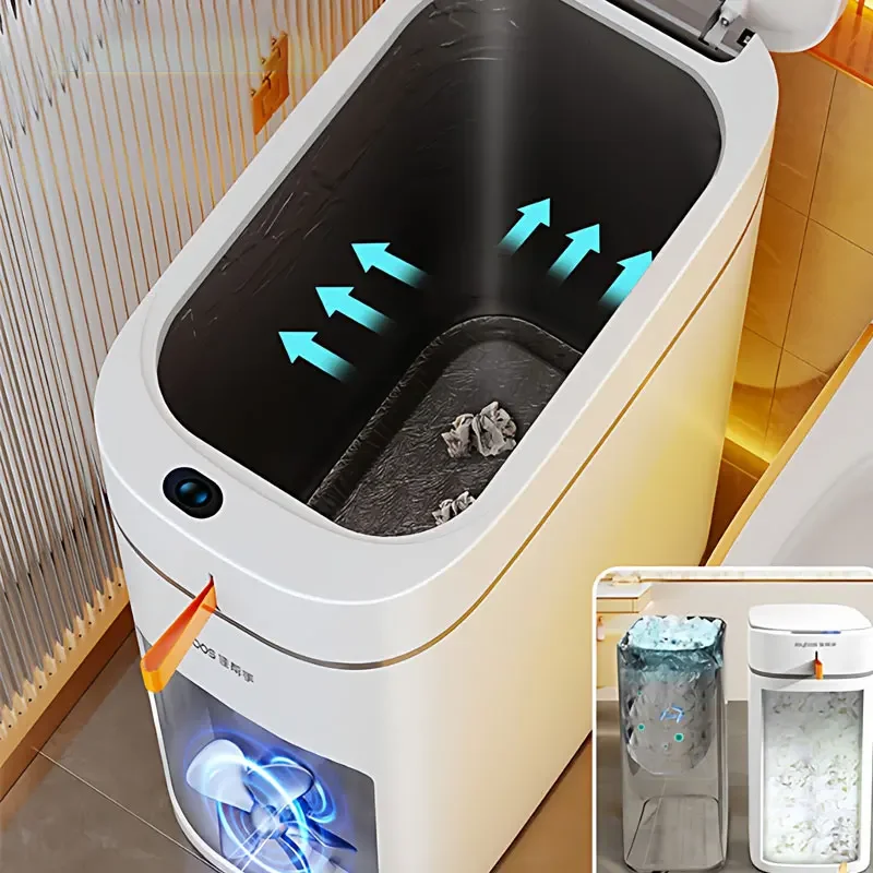 8L Intelligent sensing garbage bin 2026 new toilet and bathroom specific narrow seam automatic packaging electric  bathroom