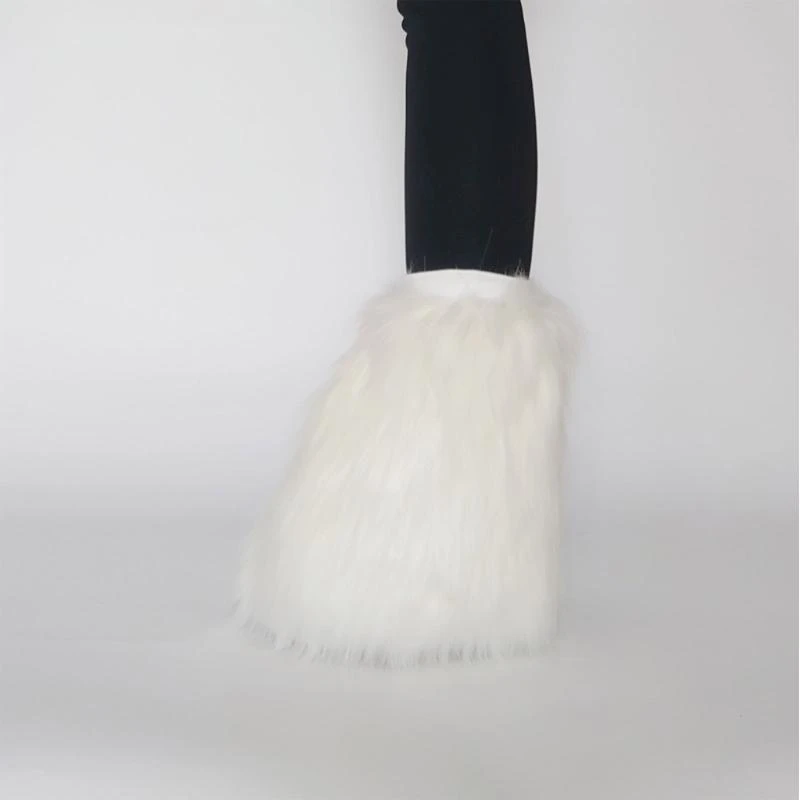 فراء صناعي جهاز تدفئة الساق، شتاء دافئ ناعم غامض لتدفئة الساق قطيفة أكمام طويلة للأحذية أغطية للأحذية الكرنفالات أزياء تنكرية #4