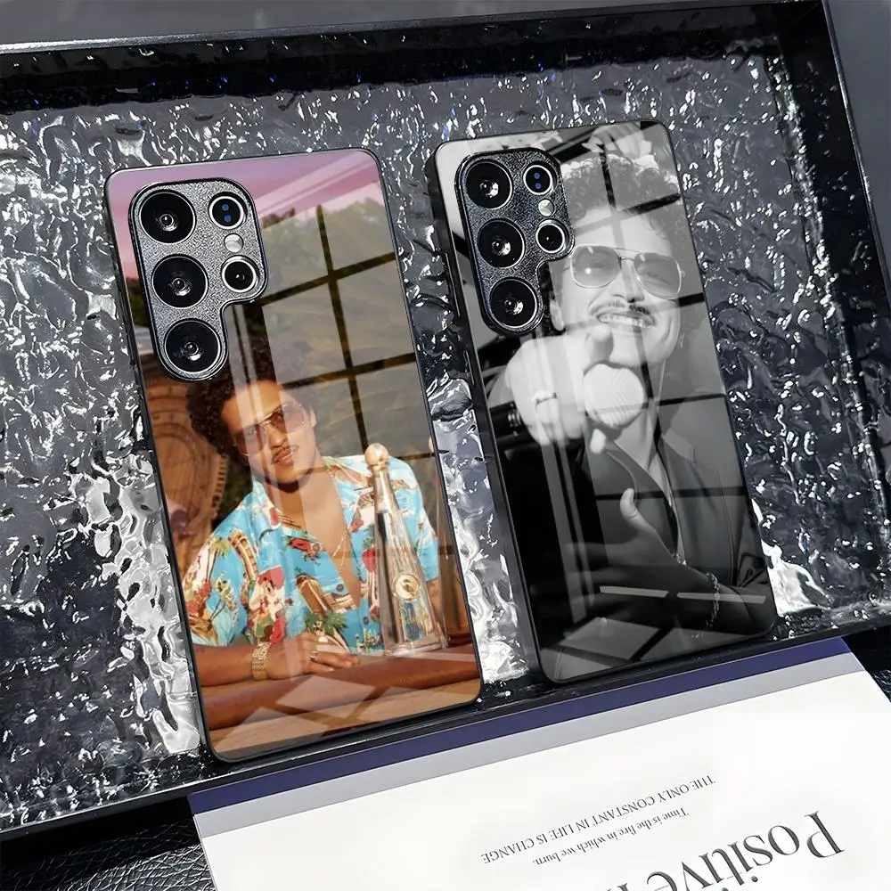 B-bruno Mars Singer Phone Case For Samsung S 25 26 24 23 22 21 Ultra 10 Plus A16 Pro Fe 20 Note 34 S30 Glass Shockproof