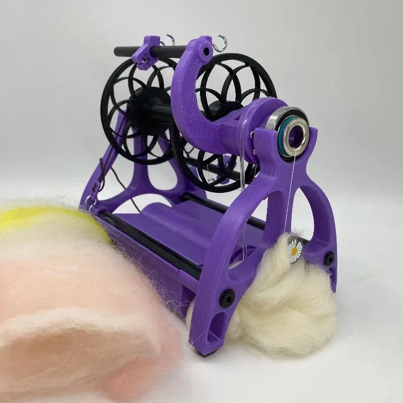 AC 100-240V Household Electric Mini Spinning Wheel with Pedal - Converts Cat/dog Hair Into Yarn Adjustable Speed From 0-800RPM