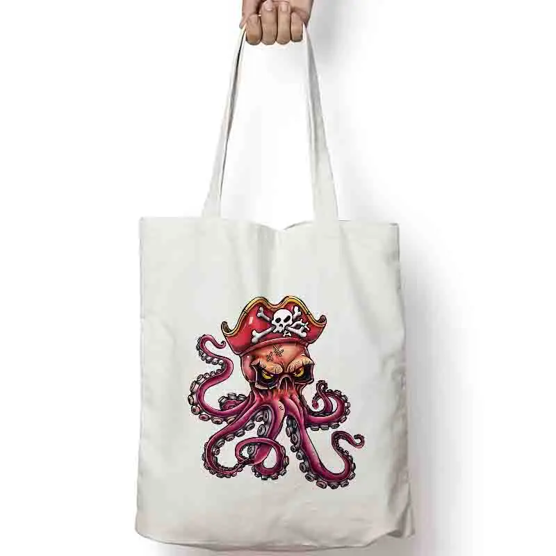 Cartoon pirate octopus Iron on Patches for Clothes Transfer DTF Transfers Ready to Press Patch Shirts Heat transfer stickers
