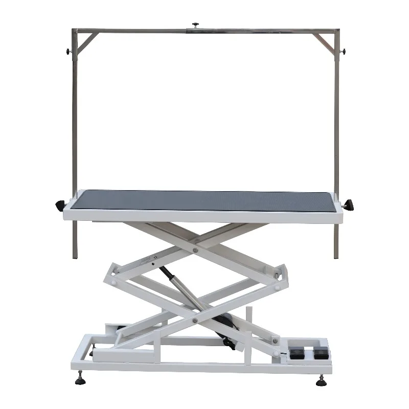 صالون العناية بالحيوانات الأليفة، طاولة أكورديون كبيرة للكلاب، طاولة احترافية لرفع الكلاب الكهربائية