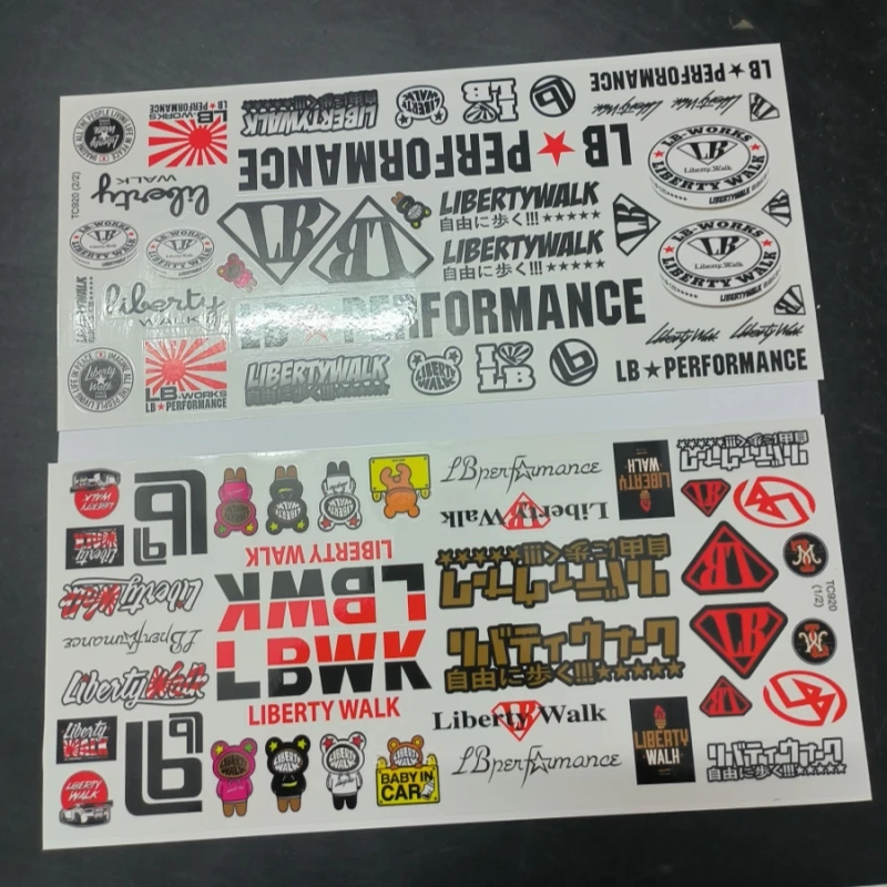 TC920 1/10 LB Sticker Decal sheet (300mm x 137mm)