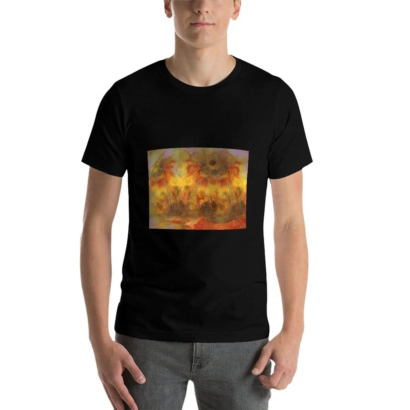 

Sunflowers T-Shirt cotton t shirts man 100% t shirts designer t shirt men 100% cotton luxury brand T-Shirt