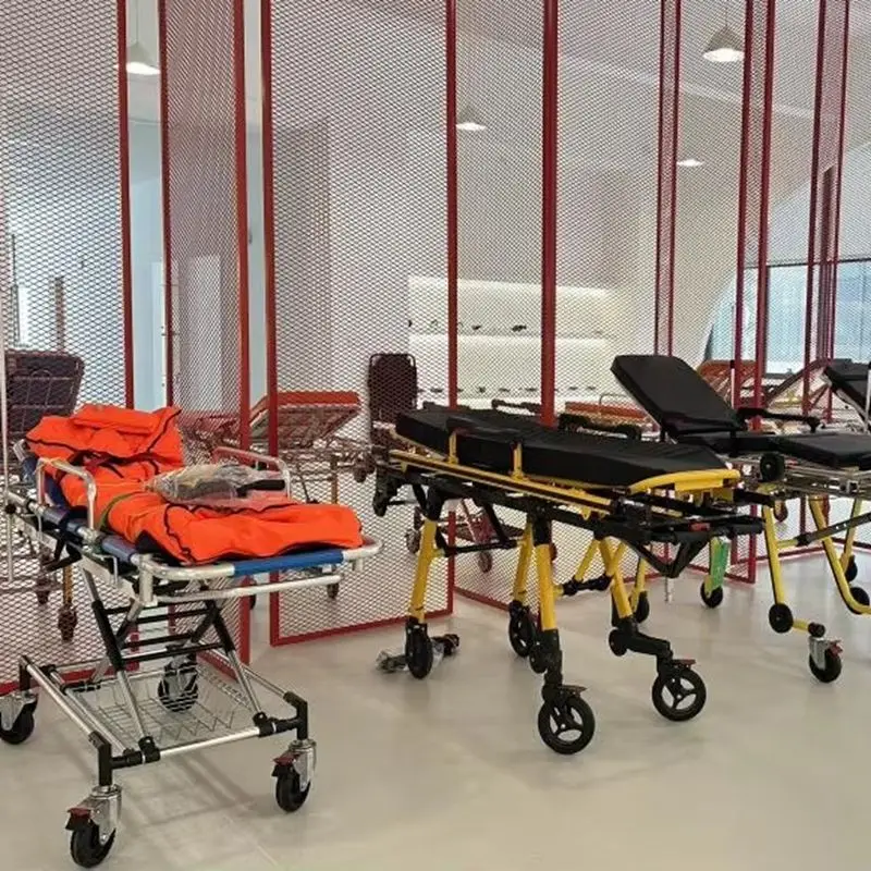 Medical aluminum electric automatic transportation first aid stretcher bed