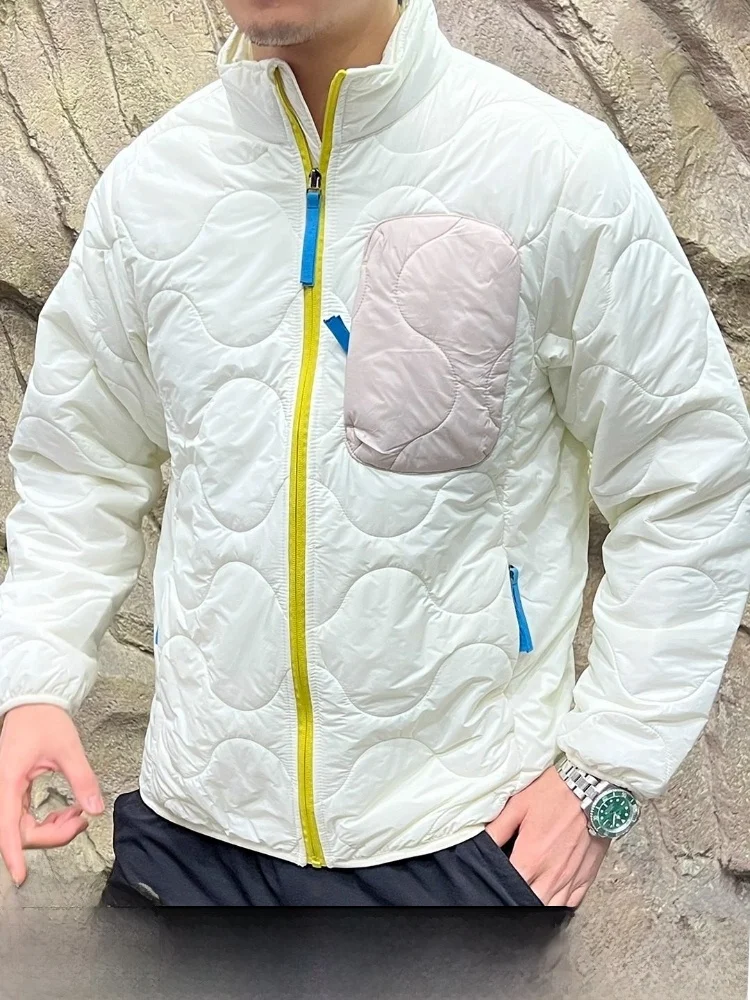 

Sli 3D Cut Cotton Jaet Stand Collar Waterproof Windproof Outdoor Autumn Winter Youth Faion Warmth Casual Pure Color