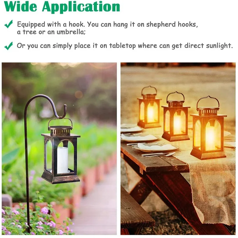 Solar Lantern Outdoor Hanging Lanterns Lighting Heavy Duty Solar Powered Waterproof light