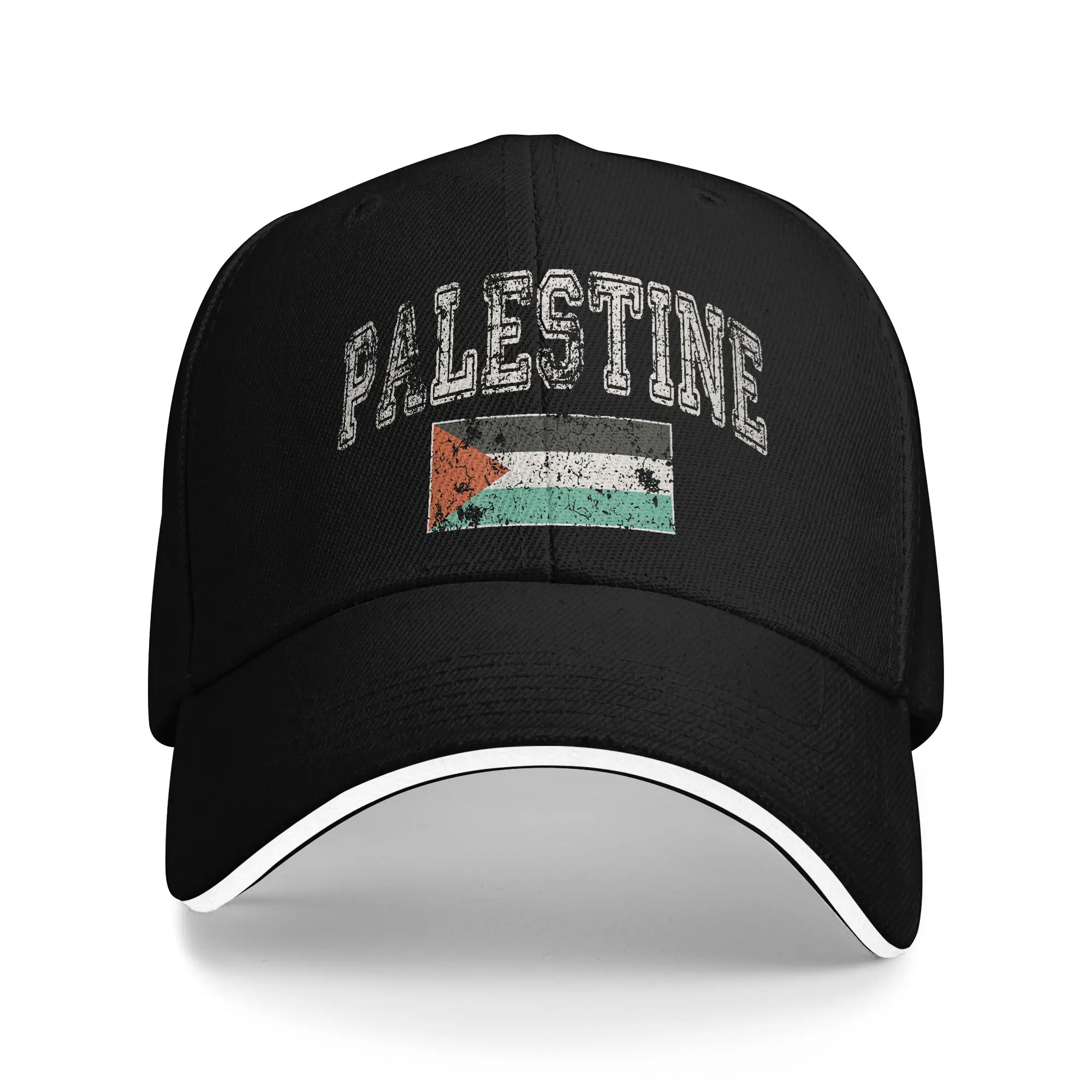Vintage Retro Faded Palestine Flag Palestinian Casual Baseball Cap Spring  Trucker Hat Hats Female Male Streetwear Baseball Caps