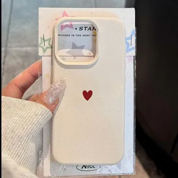 Simple Red Love Heart Soft TPU Phone Case For iPhone 17 Air 18 16 14 13 12 11 Pro Max 7 8…