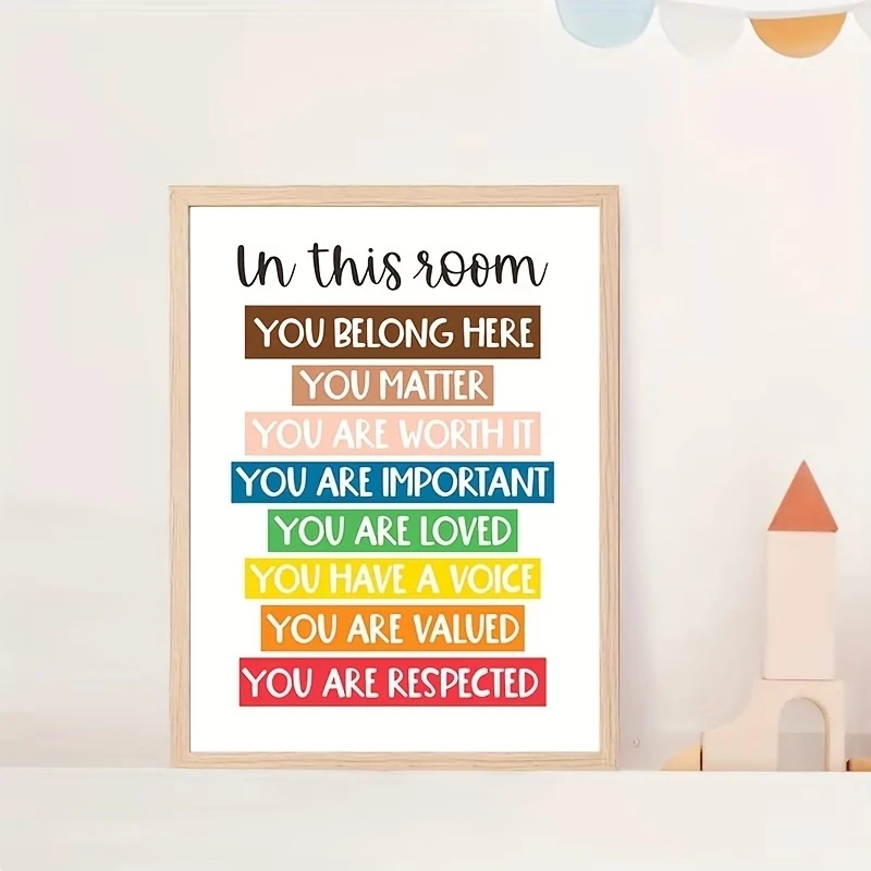 Impression sur toile d'art mural arc-en-ciel moderne, « You Are Significant », pour salle de classe, chambre d'enfant, décoration de la maison