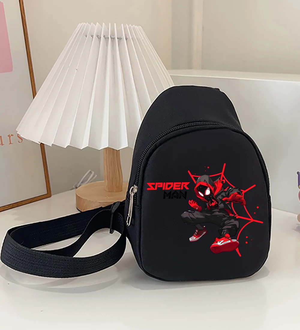 

Superhero Spiderman Shoulder Bags Kawaii Fashion Chest Bag Travel Satchel Casual Portable Totes Waist Bag Gifts For Boys Girls