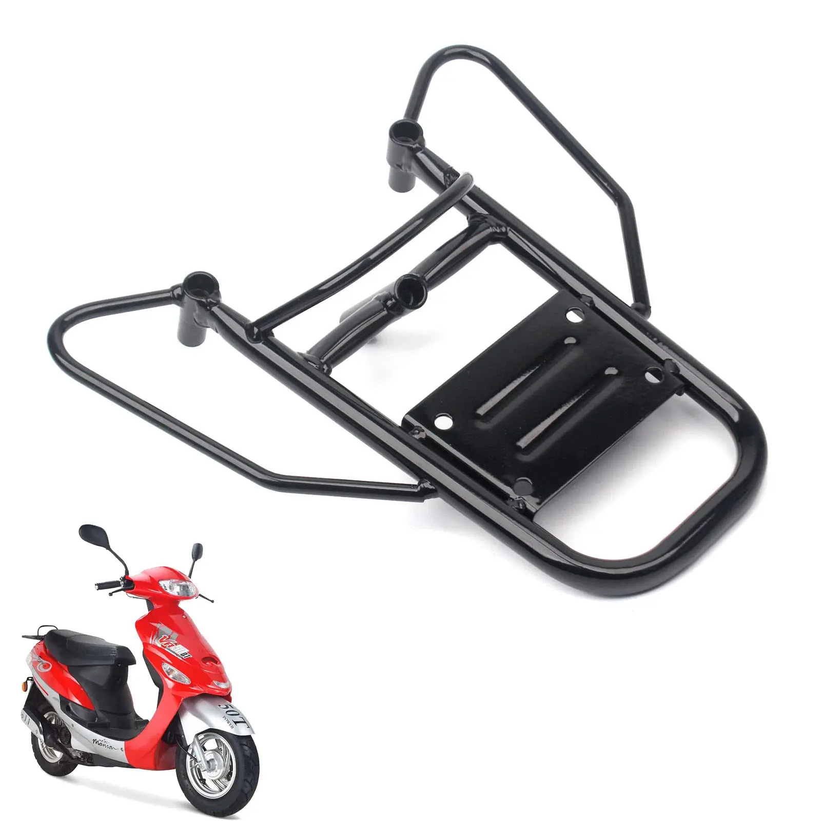 

Black Rear Luggage Rack Iron Luggege Support Racks Fit for TaoTao 50 Scooter TaoTao Accessories