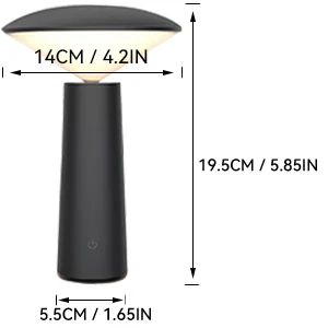 Led touch table lamp, usb recarregável, sem fio, novidade, para estudantes, estudo, mesa, luz noturna nórdico