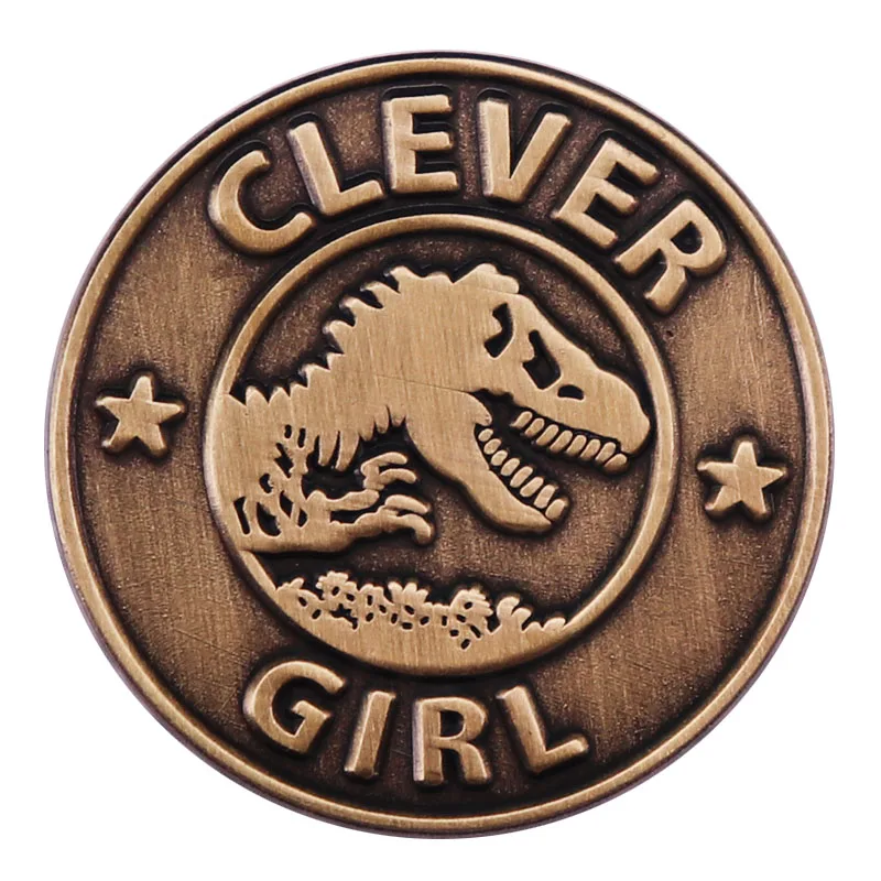 Clever Girl Dinosaur Jurassic-Park Lapel Pin Feminist Adventure Pin