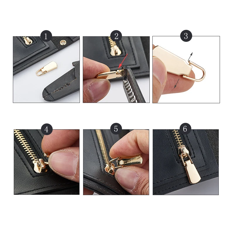 2/5pcs Metal Zipper Pull Tab Replacement Clothes Jacket Zipper Pull Luggage Suitcase Zipper Pull Card Detachable Zipper Pull Tab