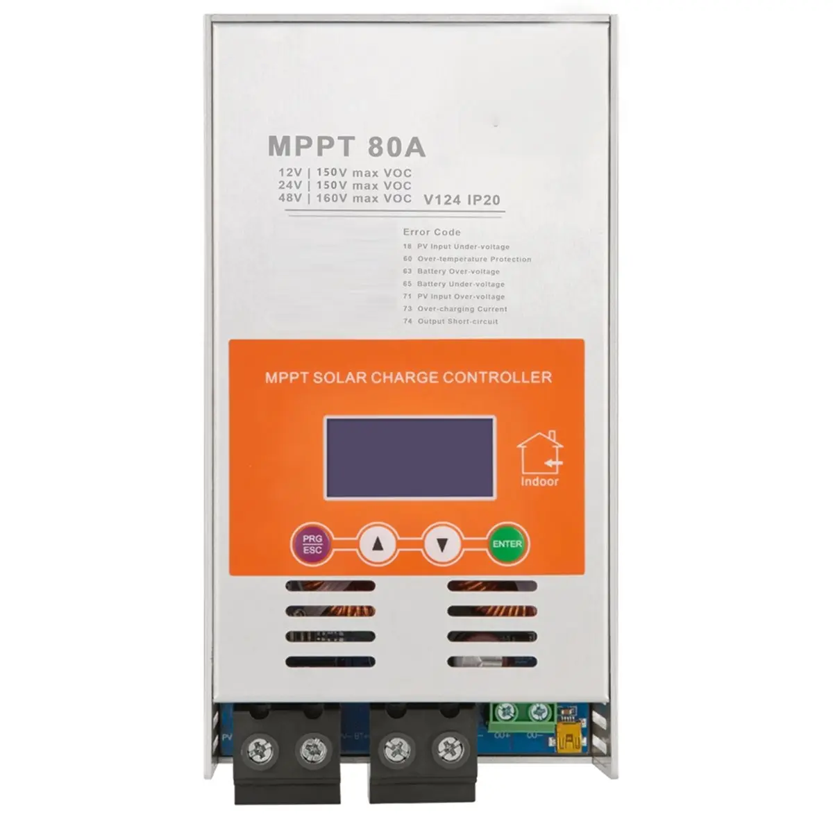 Y1693A*☀▃Upgraded V124 80A MPPT Solar Charge Controller, 12V/24V/48V Auto, for Lithium, LiFePO4