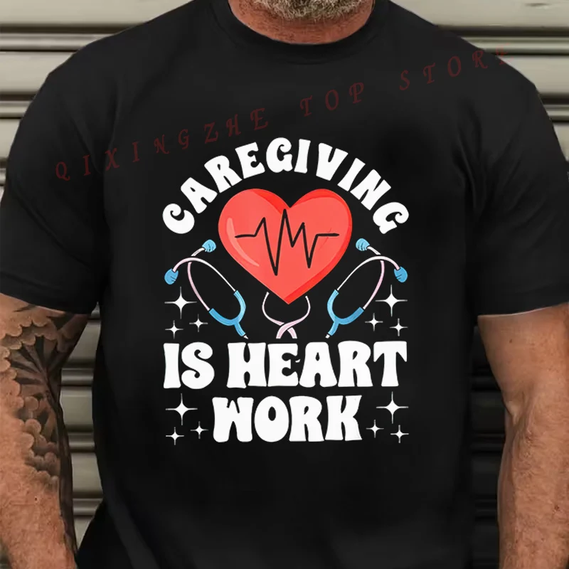 

Футболка для медсестер и работников здравоохранения: Новая мужская повседневная футболка из полиэстера с круглым вырезом, коротким рукавом, дышащая и удобная